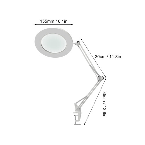 10x LED-Lupe mit Clip, 3 Farben, Weiß 1