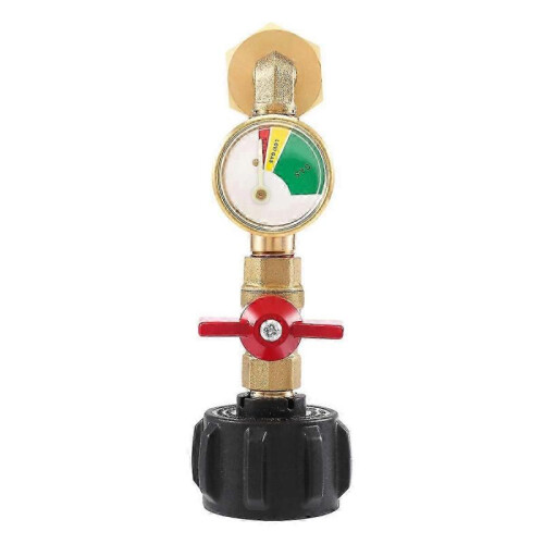 Propane Refill Adapter with Valve & Gauge,Fill 1Lb Bottles From 20 Lbl 2