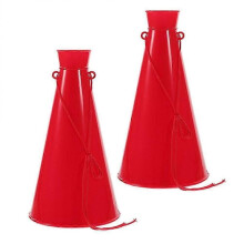 Portable Plastic Megaphones 2Pcs Perfect for Outdoor Activities And Events Cheer Props In Lively Design for Kids And Adultsl