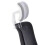 (silver gray and white) Office Chair Headrest Attachment Universal Head Support Cushion Upholstered Adjustable Height Angle 1