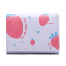 (Purple) Girls' Tri-Fold Short Wallet Multifunctional and Portable for Daliy LifeH