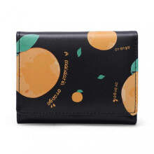 (Black) Girls' Tri-Fold Short Wallet Multifunctional and Portable for Daliy LifeH
