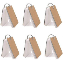 6 Pack Revision Flash Cards, 300pcs 2.2 X 3.5 Inches White Mini Blank Cards Kraft Flash Paper Study Index Cards