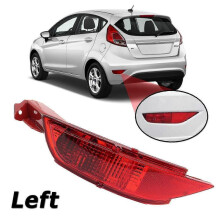 (Left, red) L/R Rear Bumper Reflective Signal Light Tail Fog Lamp Assembly For Ford Fiesta WT Mk7 2009-2014 CMAX 2010-2015 Replacement Partsl