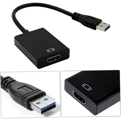 USB to HDMI Adapter Cable Converter for PC Laptop, Supports Audio and Multi-Screen Function, Easy Operation 1