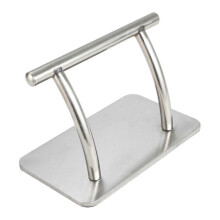 (Silver)Stainless Steel Foot Rest Stand Barber Chair Parts Accessory Barbers Equipment Barber Chair Foot Rest for Shampoo Hairdresserq