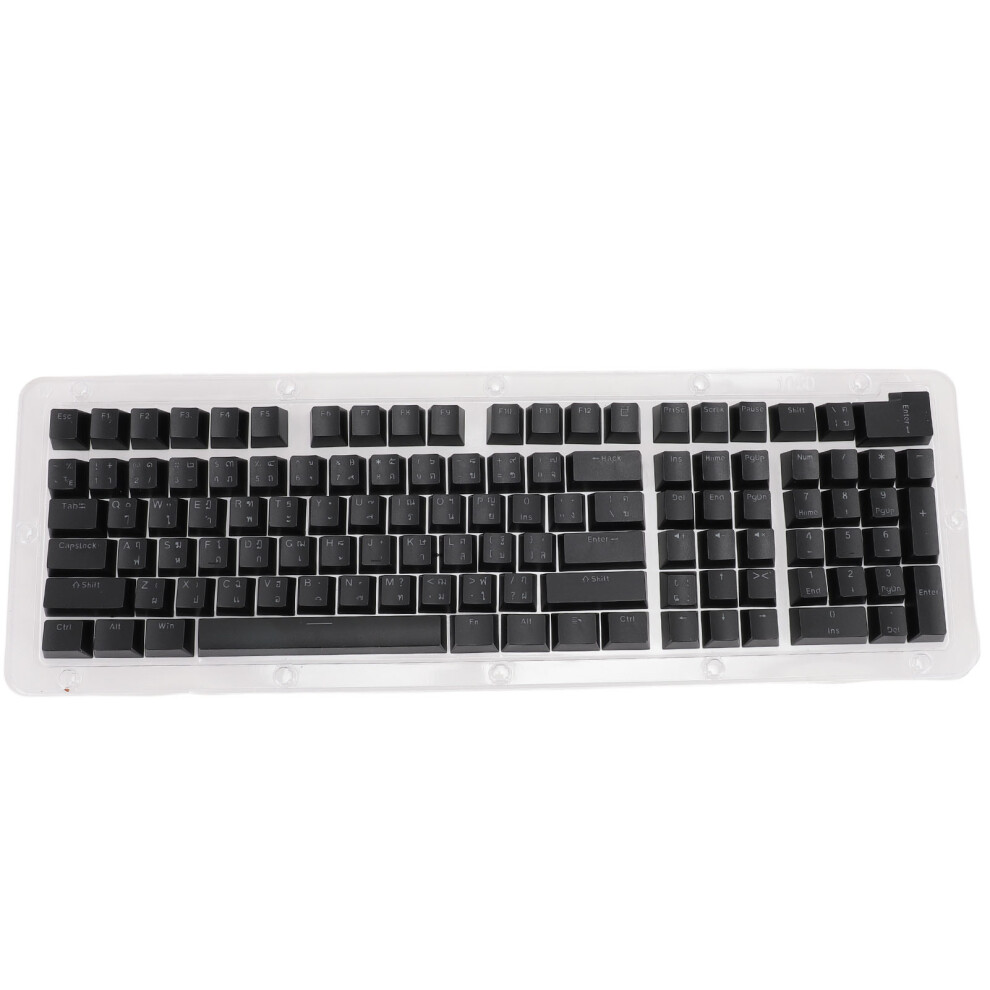 Thai Keyboard Keycaps 113 Keys Minimalist Black 8320539145761