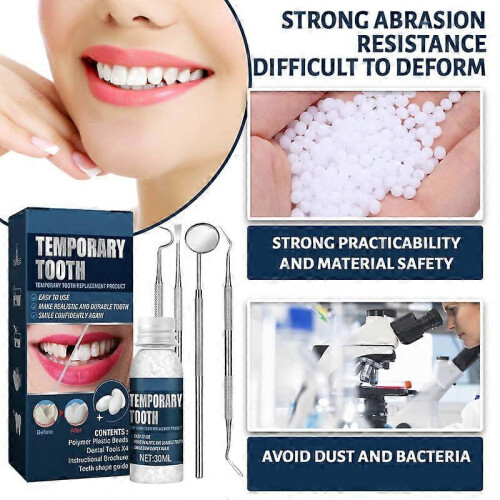 Temporary Tooth Repair Kit Resin Fix Broken False Teeth Fill Gaps Dental Denture 1