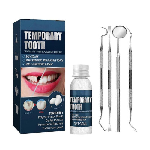 Temporary Tooth Repair Kit Resin Fix Broken False Teeth Fill Gaps Dental Denture