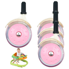 Baby Walker Wheels Replacement - 4pcs 2 Inch Plastic Universal Walker and Stroller Wheels for Kids