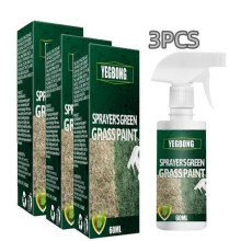 3pcs Fast Green Spray Grass and Turf Paint Environmentally Friendly Pet-Friendly Green Again Green Sprayer Lawn Colorant