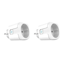 2x Tuya EU Plug  WIFI 20A, Smart Socket with Power Monitor metering function, Voice Control Work with Alexa Google Home Alice