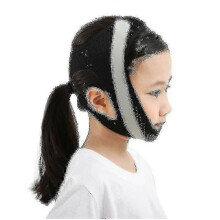 (Balck)Children's Sleep Anti-open Mouth V-face Bandage Mouth Breathing Correction Belt-Goodx