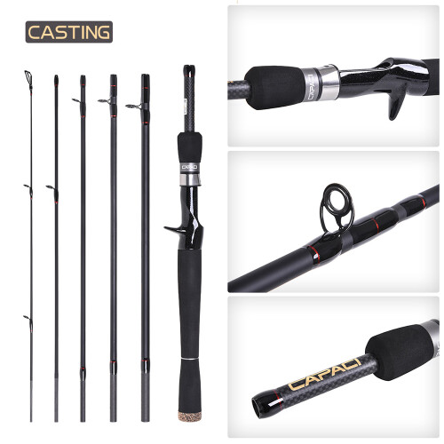 2.1m / 2.4m 6 Sections Carbon Spinning Casting