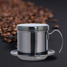Portable Stainless Steel Coffee Drip Filter Pot 70mm Black