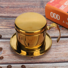 Edelstahl-Vietnam-Filterkaffeemaschine, 70 mm Öffnung, goldfarben