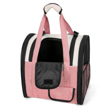 Zaino per animali domestici di grande capacità, taglia grande, in nylon rosa.