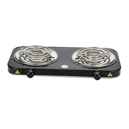 (Double 2000W Black) Portable Electric Coil Burner with Indicator Lights Practical Burner Cooktopx