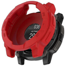 (Red)Garmin Instinct 3 Amoled/solar 45mm Compatible Silicone Protective Covero