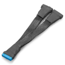 2pcs Motherboard Usb 3.0 19pin Header 1 To 2 Extension Splitter Cable,12cm 19pin Internal Extension-Excellento