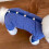 4-beinige Winter-Hundejacke, gefüttert, blau, Größe M 3