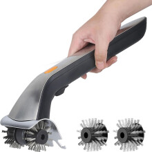 Electric Grill Steam Brush, Rechargeable BBQ Cleaner with 100ml Water Reservoir, 3000mAh Battery, Replaceable Bristles for Indoor and Outdoor Use