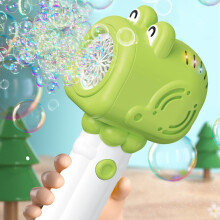 Soffiatore di bolle elettrico portatile con 4 batterie AA verde