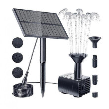 Solar Fountain Diy Solar Water Pump Kit, Solar Powered Water Fountains Pump with 4 Nozzles, Diy Water Feature Outdoor