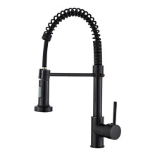 Gold Hot and Cold Double Handle Bronze Vintage Faucet, Single Function Water Outlet, Black Finish with Tube