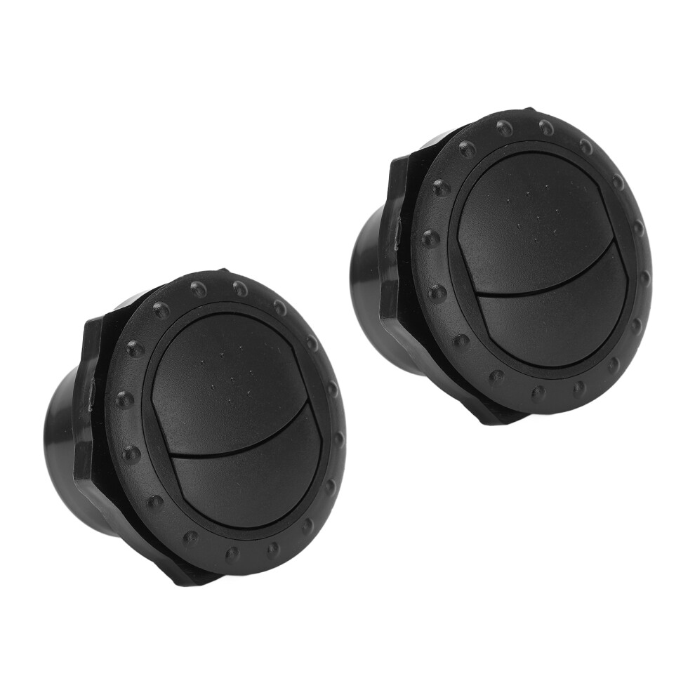 2Pcs Air Conditioning Outlet Round Abs Black 8320539148489