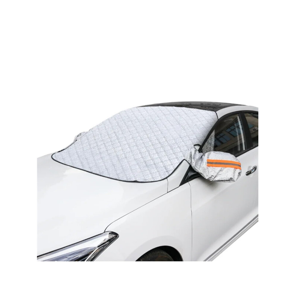 Window Shade For Car Windshield - Winter Snow Shield Cover, Anti-Ice Frost Protection, Front & Rear Window Sunshades Silver 9084446879001