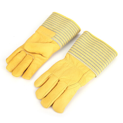 Cold Resistant Winter Gloves - Cowhide, Waterproof, 32cm, Yellow 1
