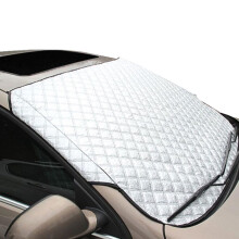 Frost and Snow Windscreen Cover for Cars, Thickened Silver Windshield Protector, All-Weather Car Sun Shade, Universal Fit