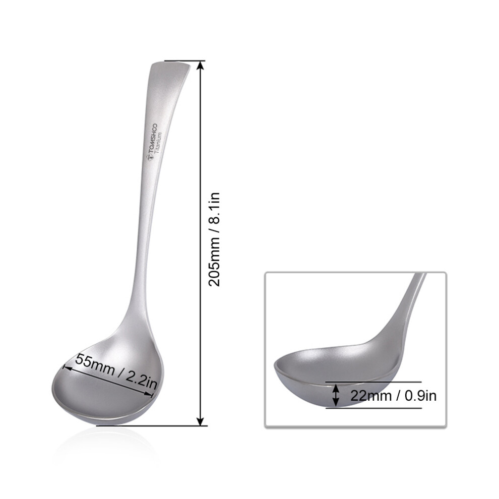 TOMSHOO Pure Titanium Long Handle Soup Spoon-image-OPC-PKFHJD5-NEW