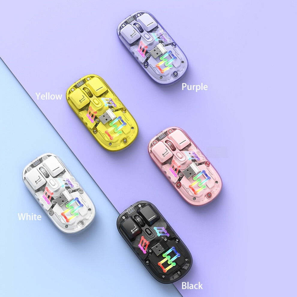 Transparent Wireless Dual-Mode Mice, Bt5.0 2.4G 8320539149981
