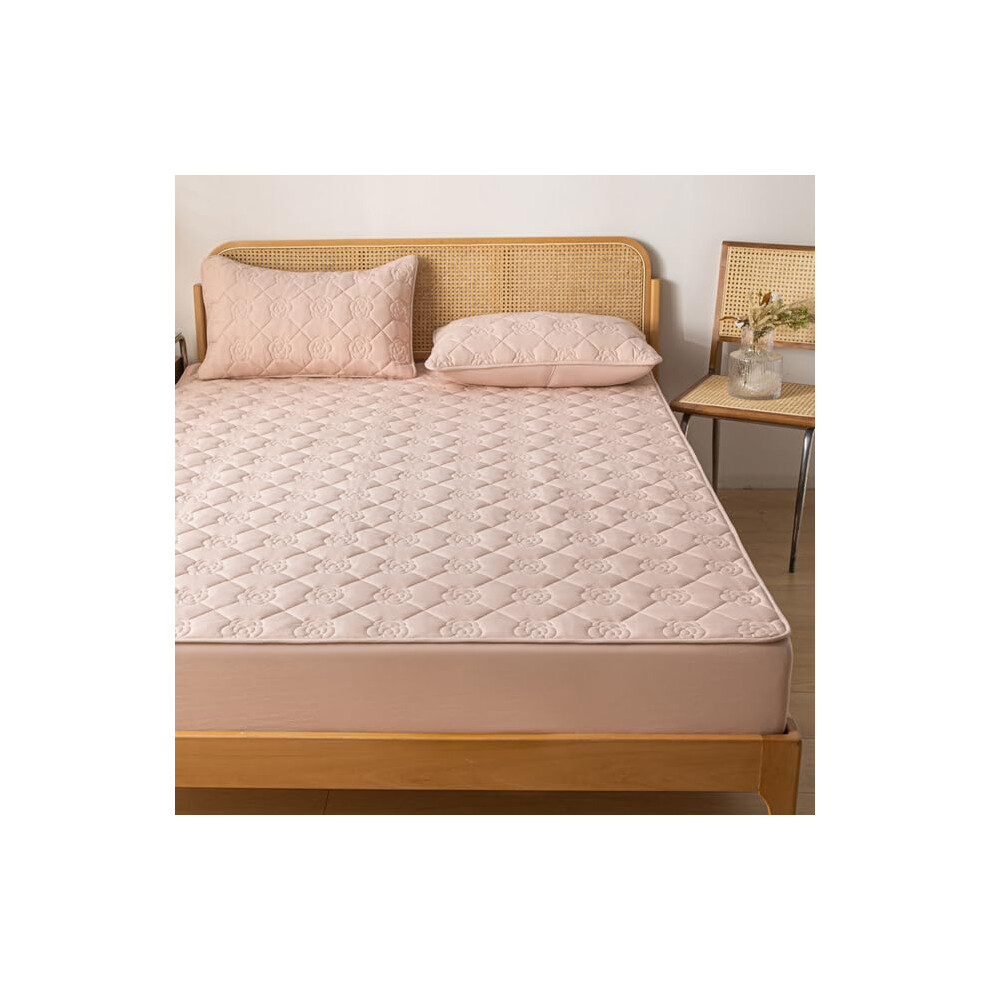 Waterproof Fitted Sheet Quilted Mattress Protector For Twin Full Queen King Size 160x200 Cm
