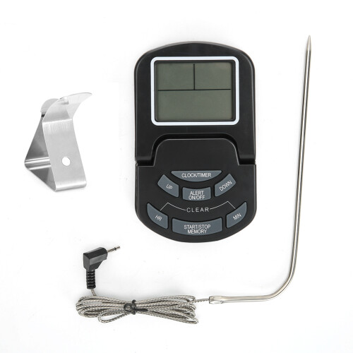 Digitales Lebensmittelthermometer mit Timer und Sonde für präzises Kochen 1