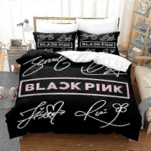(US FULL 200x230cm) B08 Blackpink 3d Printed Bedding Set Duvet Cover Quilt Cover Pillowcase Kids Gift.