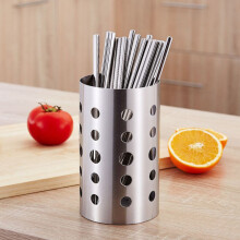 Stainless Steel Chopsticks Holder with Draining Rack, 10.5cm Diameter