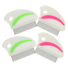 Stainless Steel Flea Comb Set for Cats and Dogs - 4pcs Pet Removal Brushes in Random Styles and Sizes
