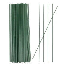 100pcs Floral Iron Wires Flower Stems for DIY Crafts 18 Inch Length Green Wire Bouquets and Arrangements