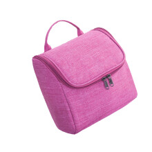 Trousse de toilette à grande capacité rose rouge 22 x 21,5 x 11 cm