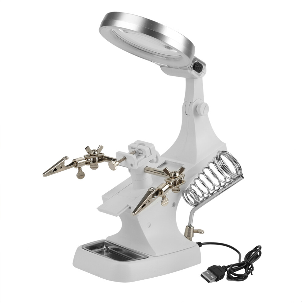 Repair Magnifier with LED Light, 75mm Lens, 3X/4.5X Magnification