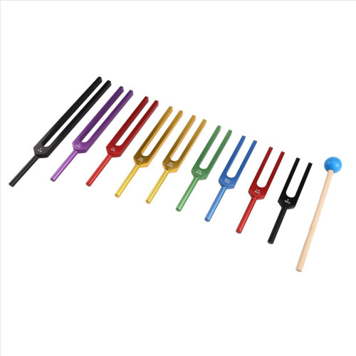 Σετ Τσάκρα Tuning Forks, για Θεραπευτικό Τσάκρα, Ηχοθεραπεία Πολύχρωμη 2