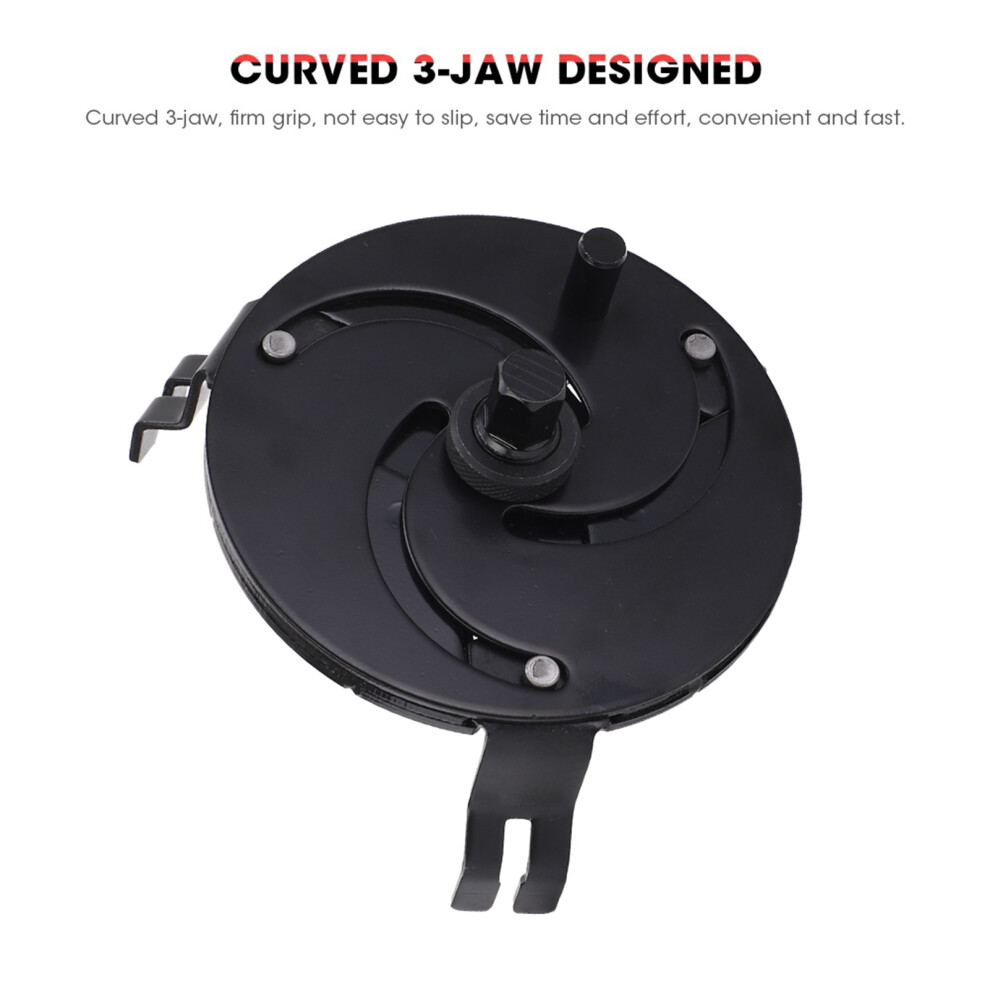 Universal Fuel Pump Lid Wrench 100-170Mm Adjustable 3-Jaw Oil Cap Removal Tool 6951349113934