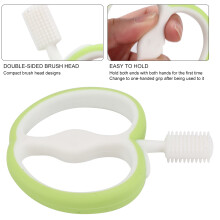 Fruit Shaped Silicone Baby Toothbrush, Green, Infant Oral Care Cleaning