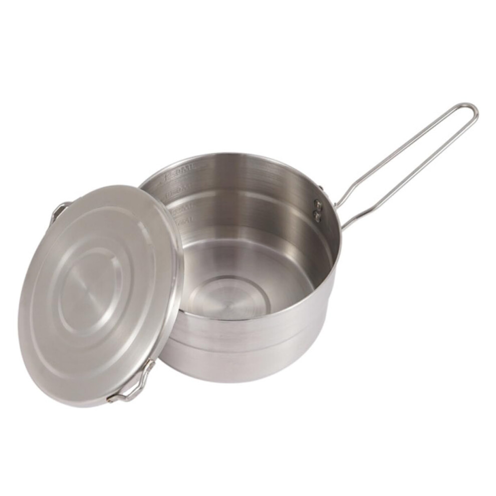 Outdoor Pot Stainless Steel Camping Pot With Measurement Marks, Portable Folding Outdoor Pot, Nonstick Surface-image-OPC-PKFHSBG-NEW
