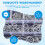 180 Pcs A1288 Split Galvanized R-Type Latch Bolt Cotter Pin 7