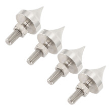 Stainless Steel HiFi Speaker Spike Feet, Silver, 4pcs, M10, 40x20mm
