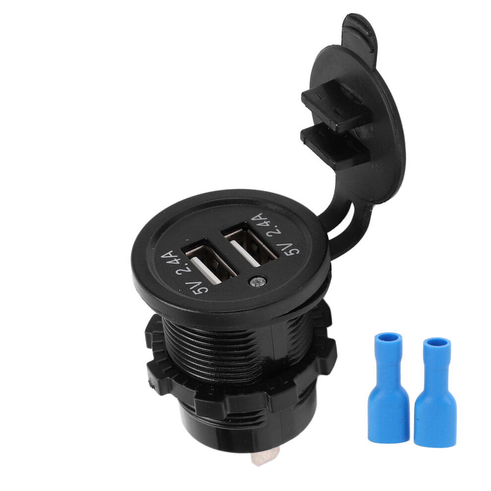 Modified Car Charger Dual Usb Port 2.4A 1 In 2 Out Black 8320539153230